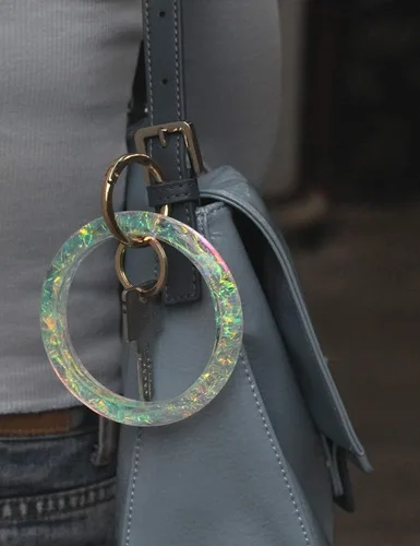 Miniatura 8 de Mymazn Pulsera para mujer, llavero holográfico para muñeca