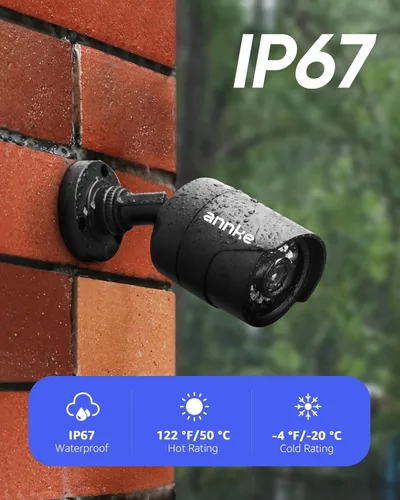Miniatura 5 de ANNKE Cámara de seguridad de 1080p, cámara CCTV 4 en 1 con cable, AHD/TVI/CVI/CVBS, cámara negra de vigilancia analógica para uso en exteriores