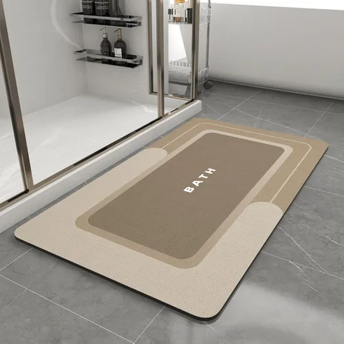 Miniatura 8 de MontVoo -Alfombra de baño, antideslizante, súper absorbente, resistente a las manchas, de secado rápido, delgada, para baño, suelo, bañera, tocador