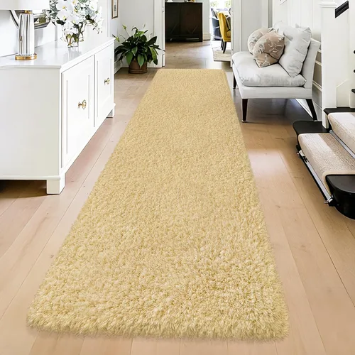 Miniatura 30 de Alfombras suaves para dormitorio, alfombra de pasillo de 2 x 6 pies, alfombra de felpa lanuda antideslizante para mesita de noche, sofá, sala