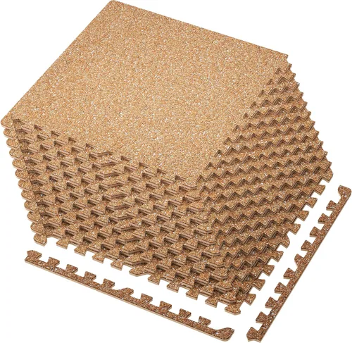 Miniatura 12 de SUPERJARE Alfombrillas para Equipo de Ejercicio de 0.4" de Grosor, 24 Piezas, 96 Pies Cuadrados, Tapetes de Espuma EVA de Alta Densidad