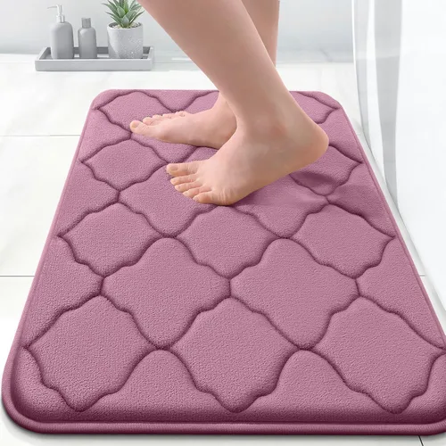 Miniatura 100 de OLANLY Alfombra de Baño de Espuma Viscoelástica de 24 x 16 pulgadas, Ultra Suave y Absorbente, Alfombras de Baño Antideslizantes, Cómodas, Lavables
