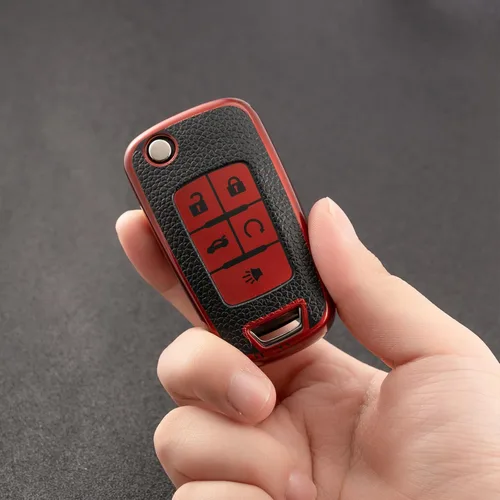 Miniatura 6 de Funda para llavero de Chevy, funda de cuero TPU suave para llavero de automóvil Chevrolet Camaro Cruze Equinox Malibu Trailblazer Impala Sonic Buick