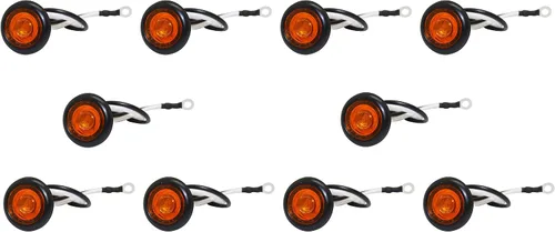 Miniatura 7 de MAXXHAUL 50570 - 10 luces LED de 3/4 pulgadas redondas de espacio libre y marcador lateral ámbar para caravanas de 12 V CC, remolques, caravanas