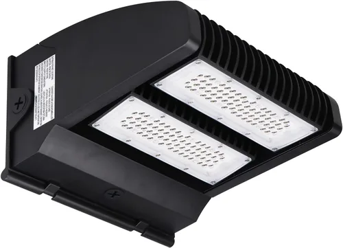 dephen Paquete de luz LED de pared de 120 W con fotocélula – 5000 K 16200 LM giratorio hacia arriba hacia abajo, accesorio de iluminación de