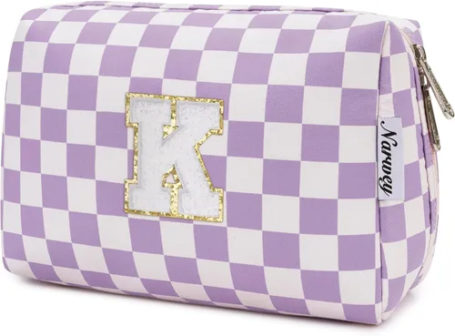 Miniatura 119 de Narwey Bolsa de maquillaje con inicial, regalos de graduación para adolescentes, niñas, niños y adolescentes, cosas de moda de 6 a 18 años, bolsa