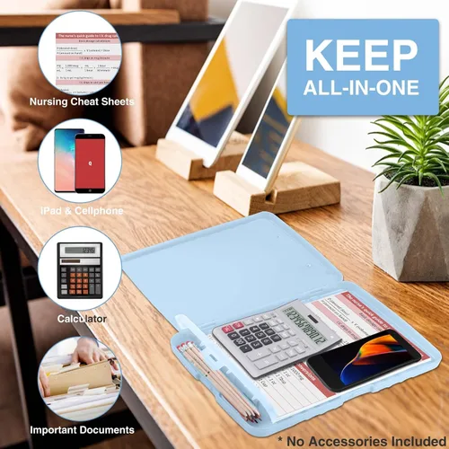Miniatura 5 de Sooez Portapapeles con almacenamiento, tableros de clip de alta capacidad de 8.5 x 11 pulgadas con almacenamiento, carpeta de portapapeles