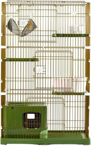 Miniatura 5 de Casa para gatos, jaula para gatos, espacio libre súper grande, casa de dos pisos, doble y tres pisos, casa para gatos