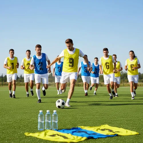 Miniatura 3 de Hercicy 24 piezas Pinnies para jóvenes, Pinnies de fútbol para entrenamiento, Chaleco para adultos, Malla reversible, Jersey de fútbol numerado