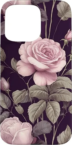 Miniatura 30 de Funda rosa botánica para iPhone 13 Floral Vintage Pattern with cute pink purple