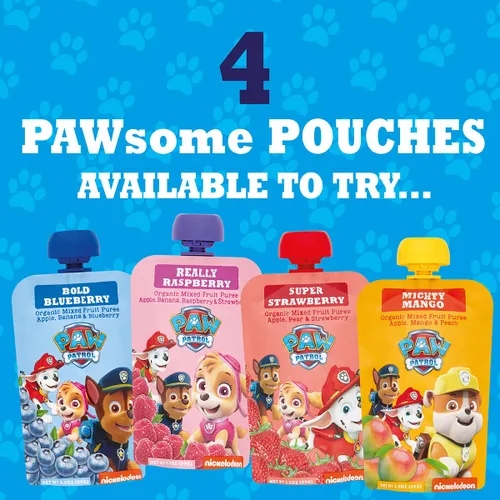 Miniatura 4 de Paw Patrol Bold Blueberry Organic Mixed Fruit Squeeze Pouch 3.5 oz (paquete de 10)