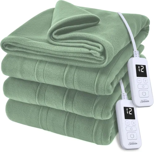 Miniatura 20 de Sunbeam Manta eléctrica de forro polar Royal Ultra de tamaño completo, 84" x 72", 12 ajustes de calor, apagado automático seleccionable de 12 horas