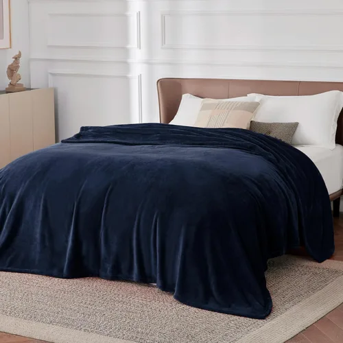 Miniatura 6 de Bedsure GentleSoft - Mantas de forro polar azul marino tamaño Queen - Manta de cama azul suave ligera afelpada difusa acogedora microfibra de lujo