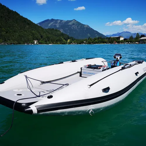 Miniatura 6 de 340LX - Bote inflable para 5 personas, diseño de arco abierto ultraportátil, 11.2 ft, color gris
