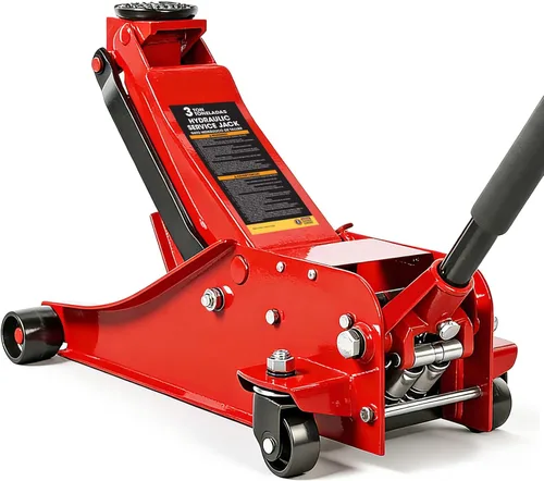 Miniatura 15 de Jack Boss Gato Hidráulico de Carrito de Piso de 2.5 Toneladas (5500 Libras) de Perfil Bajo con Estuche de Almacenamiento Portátil, Rango de Rojo
