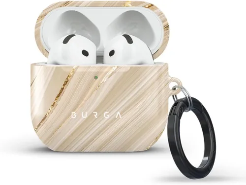 Miniatura 11 de Burga Funda rígida para Airpod compatible con Apple Airpods 4, estuche de carga, patrón minimalista de lunares - Funda protectora de plástico duro