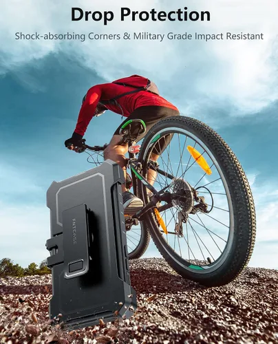 Miniatura 6 de FNTCASE Funda para iPhone 15 Plus: protección contra caídas Funda resistente con clip para cinturón y soporte de grado militar con textura mate TPU