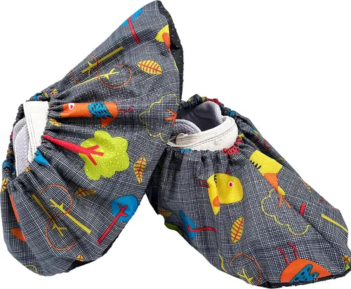 Miniatura 5 de 5 pares de fundas para zapatos para niños, reutilizables, antideslizantes, lavables, a prueba de polvo, duraderas, cubiertas para botas impermeables