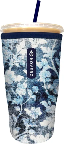 Miniatura 20 de Funda Koverz para café helado, funda aislante de neopreno para taza, se ajusta a una taza de café de 32 Oz., lavable y reutilizable, accesorios