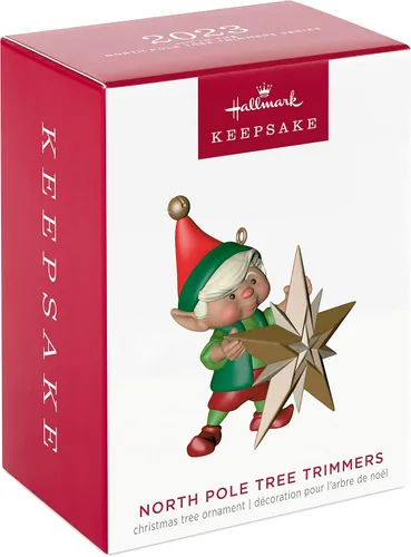 Miniatura 3 de Adorno Navideño Hallmark Keepsake 2023, Podadores de Árboles del Polo Norte, Regalos para Ella