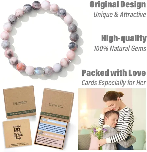 Miniatura 5 de Regalos de Navidad para niños, niñas, adolescentes, amor, aliento, pulseras de cristal natural, regalos bonitos hechos a mano