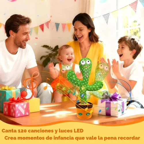 Miniatura 5 de Juguetes interactivos para bebés que bailan y hablan, divertido regalo para bebés de 6 a 18 meses, registro musical cantante, repite lo que dices