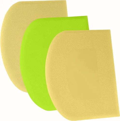 Miniatura 20 de SURDOCA Raspador de Masa Raspador de Banco - 3P 4.7x3.7" Raspador de Tazón de Plástico Flexible, Borde Afilado y Ángulos Raspador de Pastel.