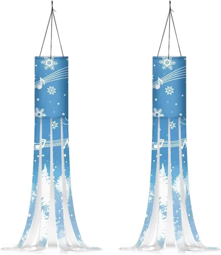 Miniatura 19 de Mummy Windsock - Calcetines de viento suaves e impermeables con bandera de Halloween, 2 piezas, lavables a máquina, secado rápido, bandera colgante