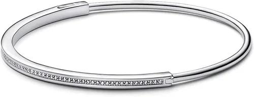 Miniatura 2 de Auténtica plata de ley 925 con cristal pavé, pulsera de abalorios, joyería de moda DIY