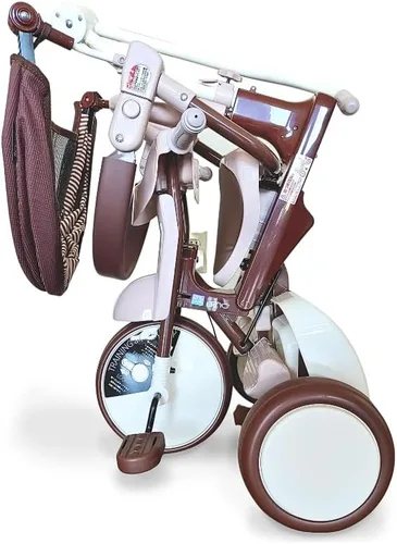 Miniatura 5 de iimo Triciclo plegable 3 en 1 – Triciclos premium para niños de 1 a 3 años – Bicicleta infantil de diseño japonés con mango de empuje, triciclo