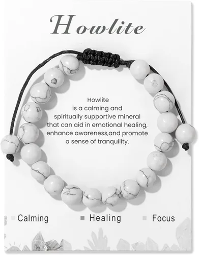 Miniatura 14 de Pulsera de cristal curativo para mujer de 8 mm de piedra natural con cuentas de cristal engarzadas, pulsera ajustable de gemas hecha a mano, joyería