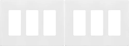 ENERLITES Placa de pared sin tornillos, cubierta segura para niños, tamaño 3 bandas, 4.68 pulgadas de alto x 6.53 pulgadas de largo, policarbonato