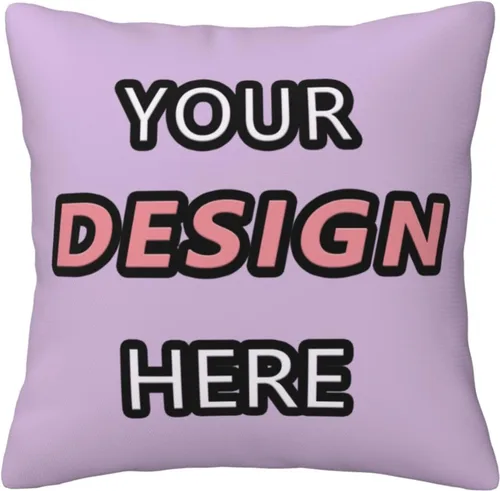 Miniatura 2 de Customized Pillow for Mother's Day Add Your Text/Logo Here Customized Photo Pillowcase for Chair and Couch 12''x12'' Purple
