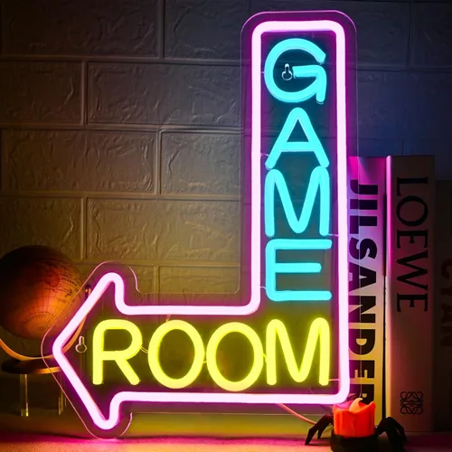 Miniatura 12 de Letreros de Neón de Cartas de Juego para Decoración de Pared Póquer Adolescentes Luz LED Neón Azul Blanco Letrero de Luz USB para Dormitorio Casino