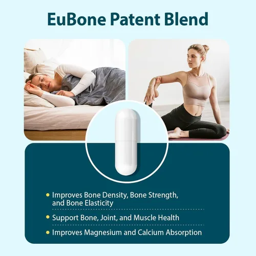 Miniatura 5 de Óxido de magnesio y glicinato extra fuerte 420 mg, suplemento de magnesio de alta absorción con EuBone y manganeso, apoya la salud muscular