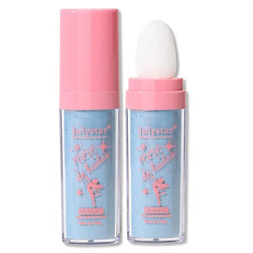 Miniatura 17 de Hightlighter Stick Puff Fairy Highlight Powder Glitter Loose Brush Contorno Shimming for Eyes, Face Body Tiktok Makeup (#01 Blanco), 0.31 onzas