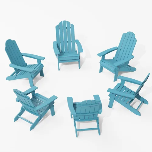 Miniatura 10 de MXIMU Folding Adirondack Chair for Outdoor: Easy Assembly and Comfortable Adirondack Chairs - Foldable Composite Fire Pit Chairs - All Weather