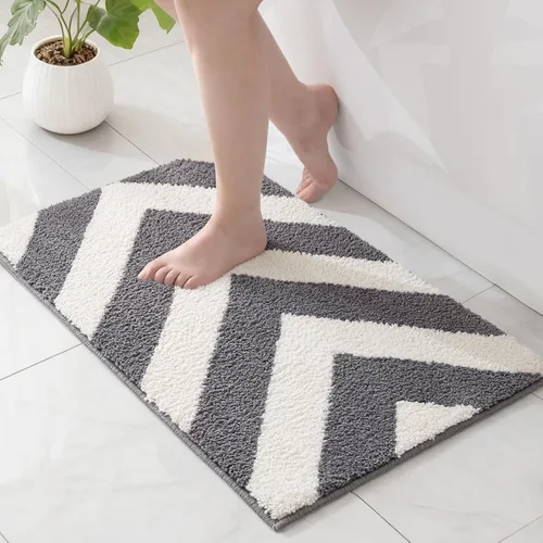 Miniatura 27 de Exclusivo Mezcla Tapetes de baño de 17 x 24 pulgadas, extra suaves, antideslizantes, absorbentes, de microfibra, lavables a máquina, de secado