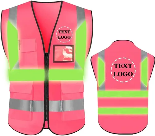 Miniatura 24 de Chaleco de Seguridad de Alta Visibilidad con Alta Reflectividad, Ropa de Trabajo de Seguridad Personalizada con Logotipo, Tiras Reflectantes