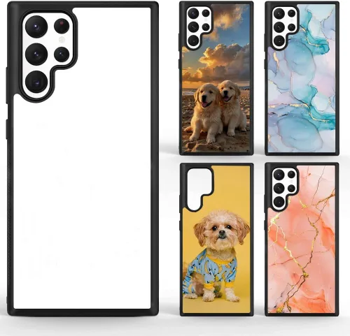 Miniatura 8 de Funda de sublimación de 5 piezas compatible con Samsung Galaxy S23 en blanco, imprimible, personalizada, TPU suave + policarbonato duro