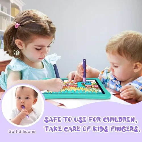 Miniatura 8 de Mixoo - Bolígrafos para pantallas táctiles con correas para niños, paquete de 2 lápices capacitivos antideslizantes para niños, compatible con iPad