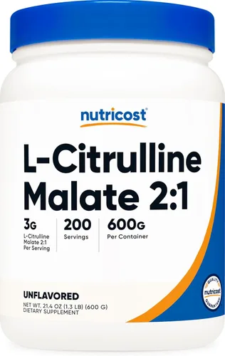 Polvo de L-citrulina Nutricost L-Citruline Malate, 1