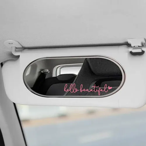 Miniatura 6 de 3 x Adhesivo para Espejo Retrovisor "Hello Beautiful", Adhesivos para Espejo de Tocador, Adhesivo de Vinilo para Espejo Retrovisor, Regalos de Rosa