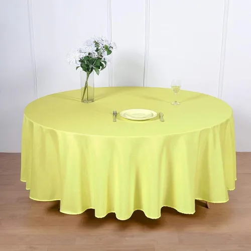 Miniatura 6 de BalsaCircle – Mantel redondo para bodas, de poliéster, 108 pulgadas, Manzana Verde (Apple Green)