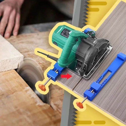 Miniatura 5 de Guía de base de corte ajustable para máquina, nueva abrazadera de posicionamiento de aserrado circular eléctrico y fresado, guía de corte de madera
