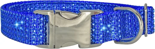 Miniatura 22 de Collar de perro con diamantes de imitación, hebilla grabada y opciones de correa, collares de perro brillantes a la moda, joyas brillantes