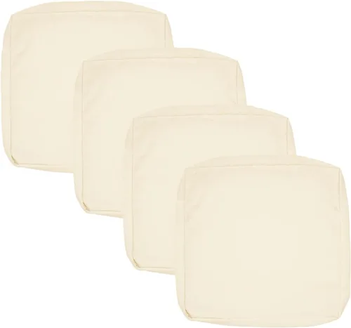Miniatura 41 de FLYMEI Patio Cushion Covers 16x16x2.5 Waterproof Outdoor Cushion Cover Replacement 1Packs Outdoor Seat Cushion Slipcover for Rattan Chair Sofa, Beige