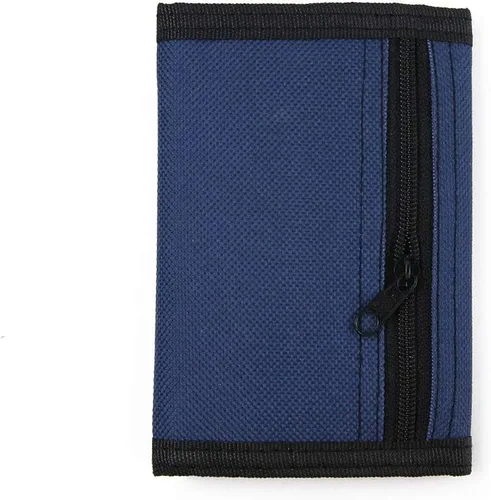 Miniatura 4 de Cartera de lona triple RFID para deportes al aire libre para hombres, lindo monedero con cremallera y bolsillo frontal para niños, color camuflaje
