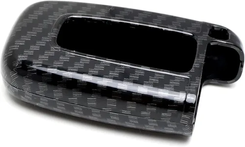 Miniatura 4 de iJDMTOY - Carcasa para llavero con patrón de fibra de carbono, color negro brillante, compatible con Hyundai Veloster, Sonata, Elantra, Genesis, Kia