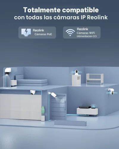 Miniatura 6 de REOLINK Grabadora de video en red de 8 canales para sistema de cámara de seguridad para el hogar, solo funciona con cámara IP REOLINK PoE